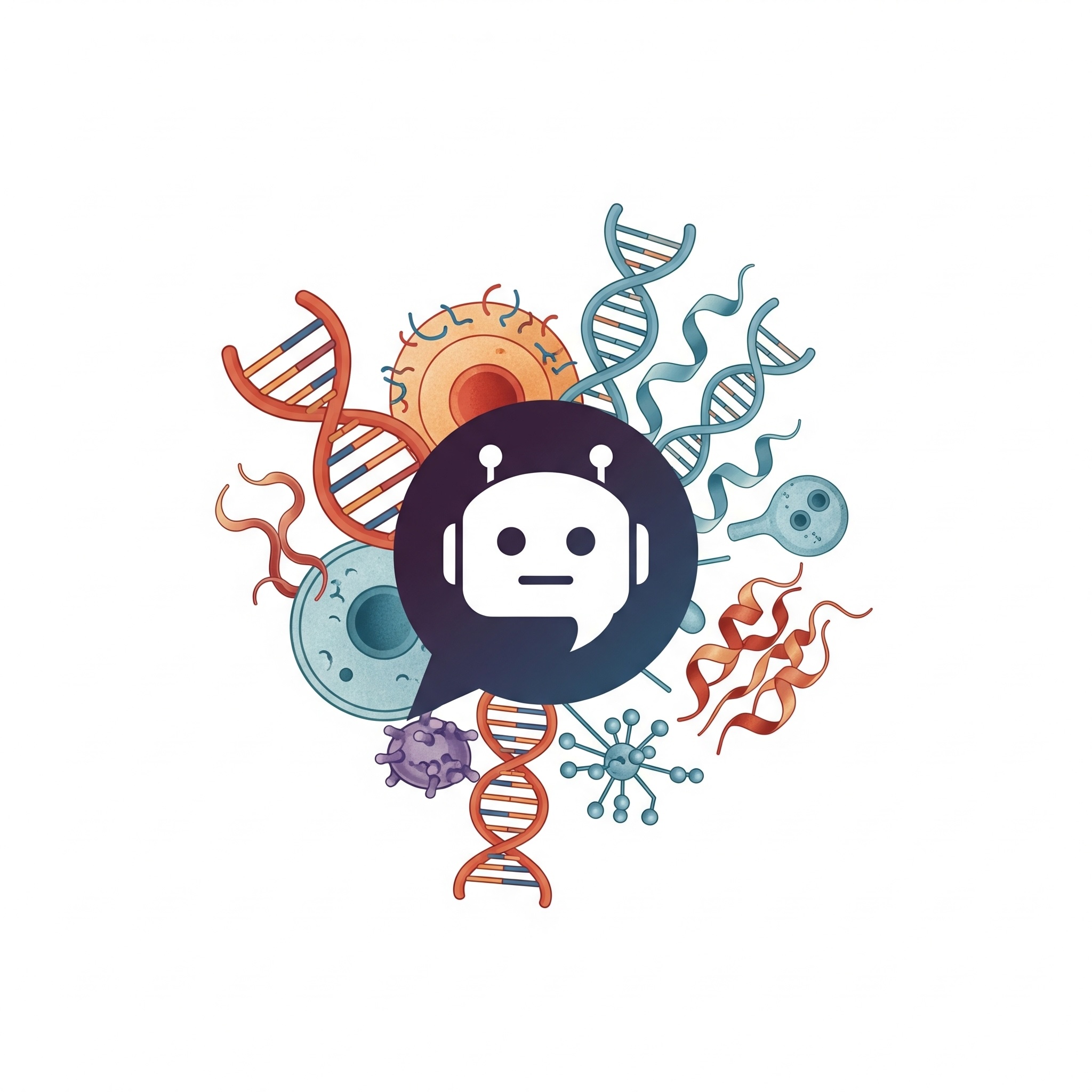 A multimodal conversational agent for Genetics.